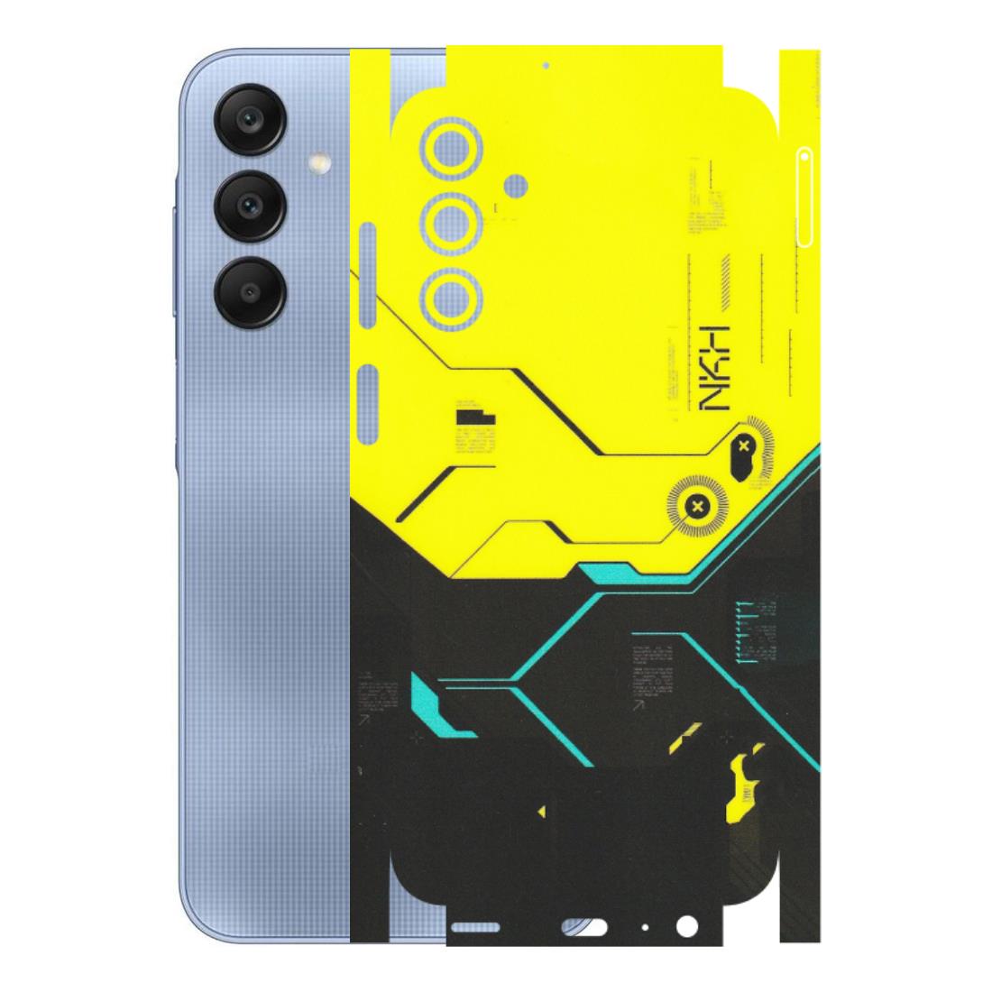 Samsung A/S Series Phone Skins (All Models) - Black Yellow Technica - Matte Finish (M-53) Samsung Galaxy A15 (5G)