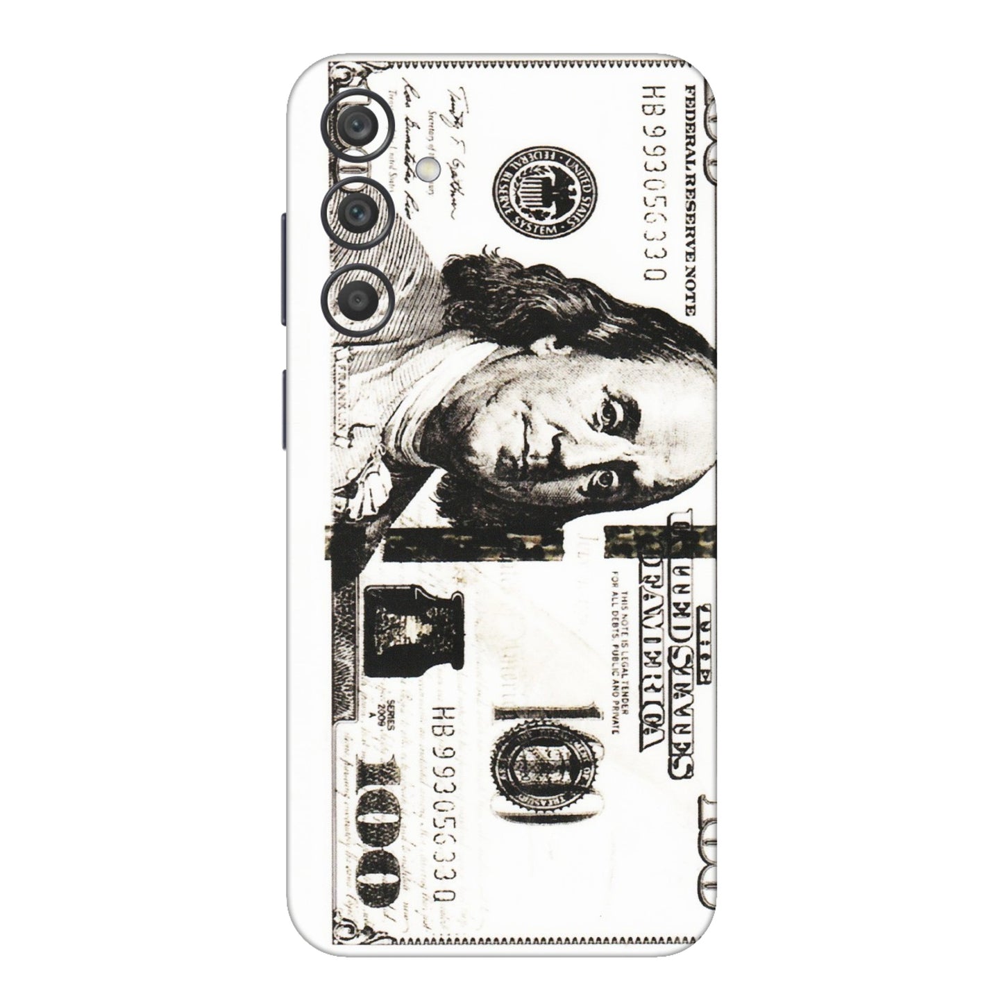 Samsung A/S Series Phone Skins (All Models) - 100 Dollar Currency - Transparent Finish (T-01) Samsung Galaxy A15 (5G)