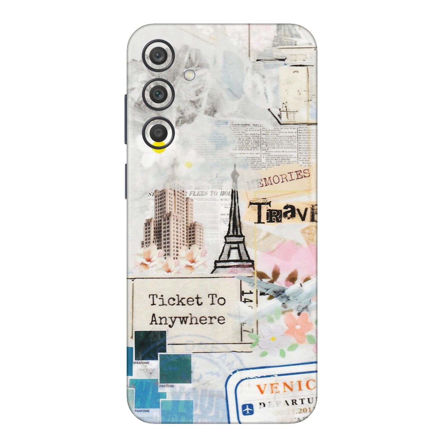 Samsung A/S Series Phone Skins (All Models) - Travel Memories - Transparent Finish (T-09) Samsung Galaxy A15 (5G)