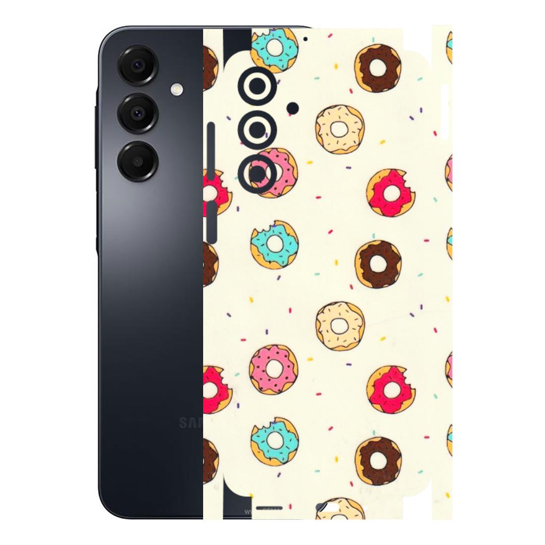 Samsung A/S Series Phone Skins (All Models) - Mini Donuts Doodle Art - 3D Embossed Finish (L-122) Samsung Galaxy A16
