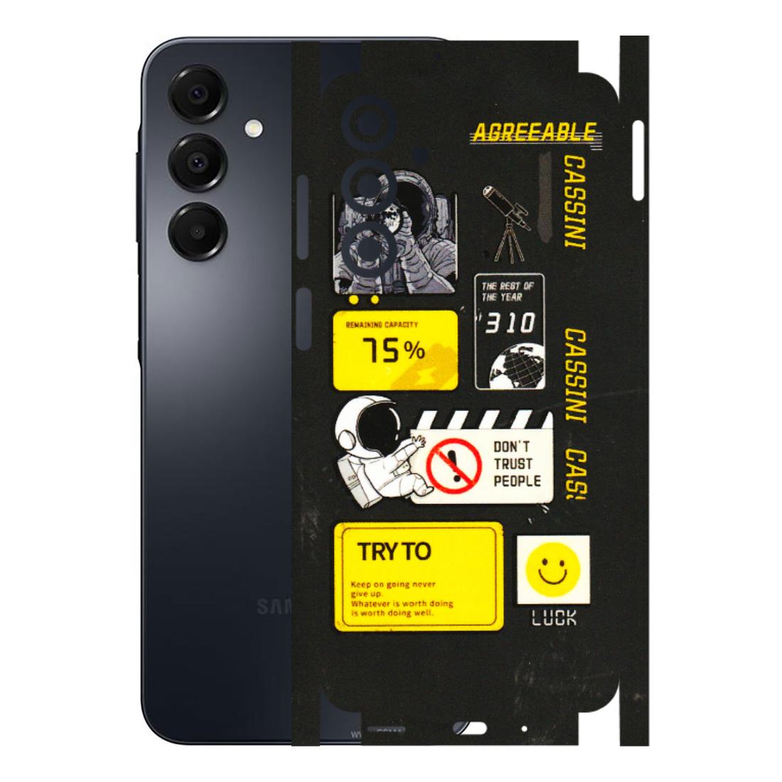 Samsung A/S Series Phone Skins (All Models) - Black Cassini - 3D Embossed Finish (L-161) Samsung Galaxy A16