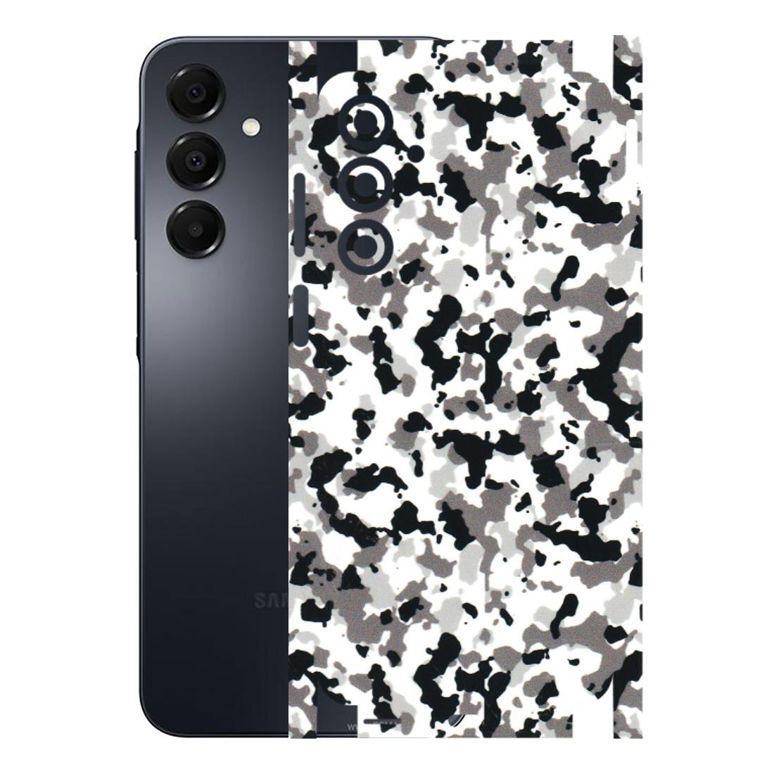 Samsung A/S Series Phone Skins (All Models) - White Black Camouflage - 3D Embossed Finish (L-18) Samsung Galaxy A16