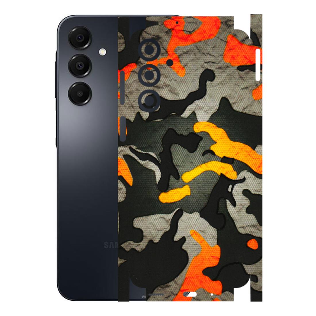Samsung A/S Series Phone Skins (All Models) - Orange Camouflage - 3D Embossed Finish (L-204) Samsung Galaxy A16