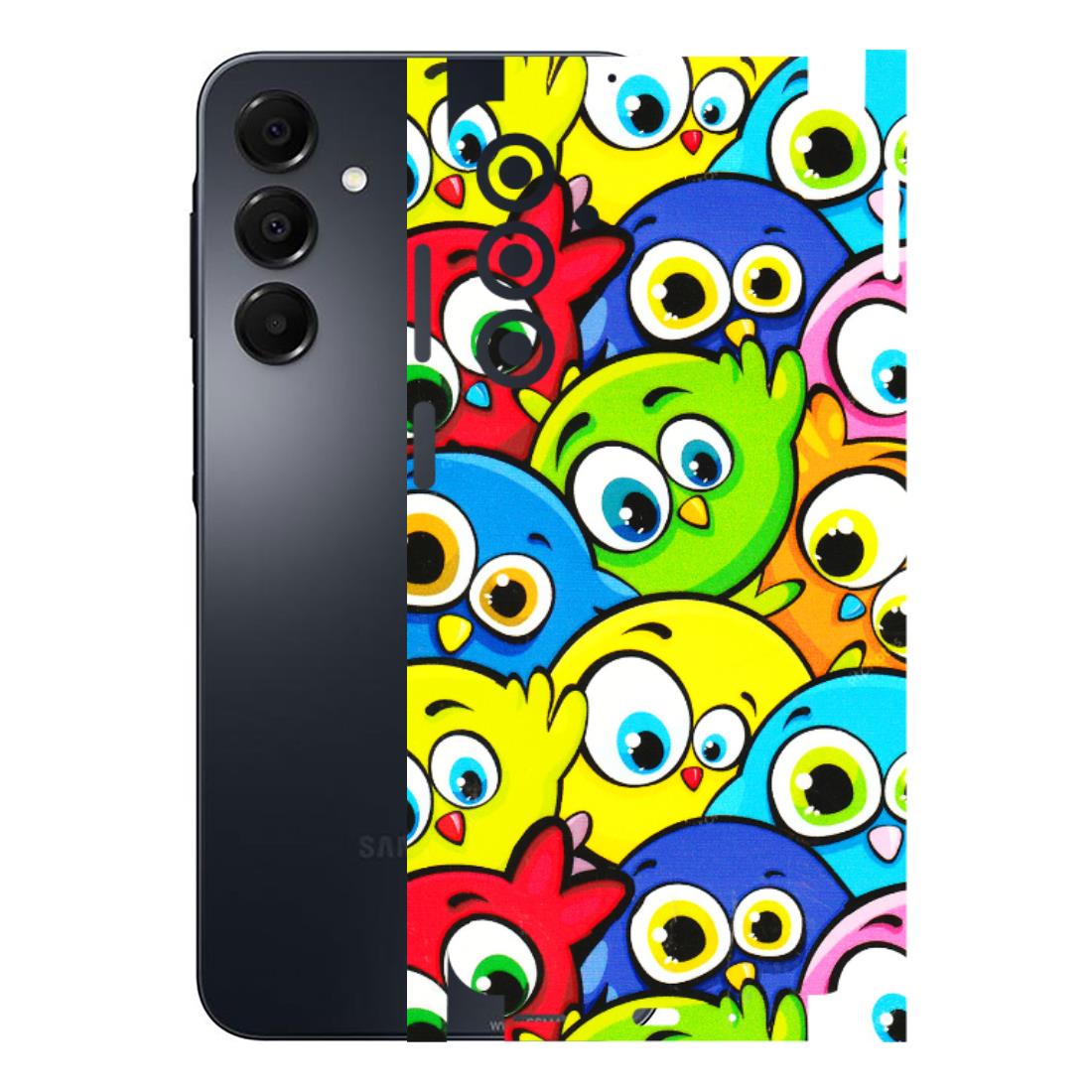 Samsung A/S Series Phone Skins (All Models) - Cute Fluffy Birds - 3D Embossed Finish (L-213) Samsung Galaxy A16