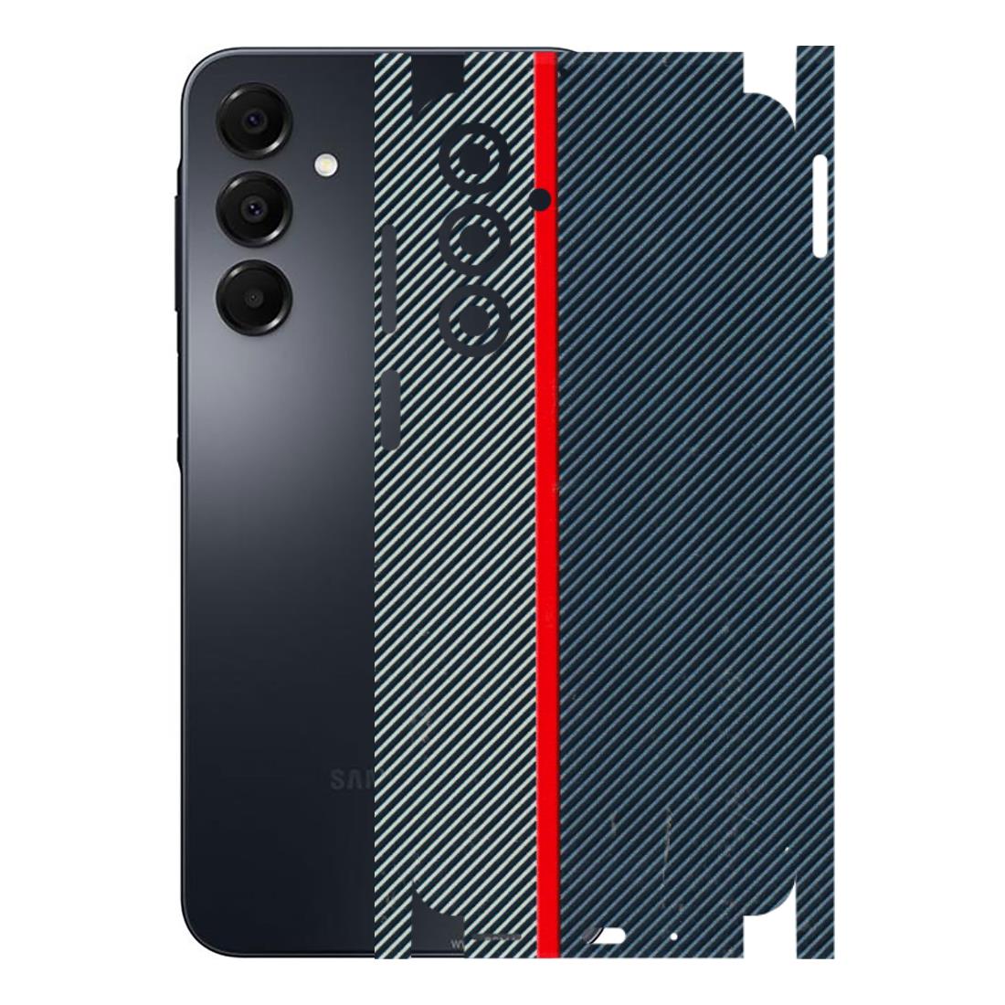 Samsung A/S Series Phone Skins (All Models) - Blue Sober Lines - 3D Embossed Finish (L-305) Samsung Galaxy A16