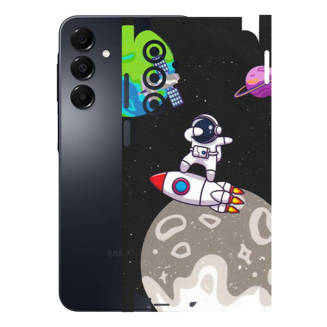 Samsung A/S Series Phone Skins (All Models) - Astronaut Vibing Toon Running - Matte Finish (M-39) Samsung Galaxy A16