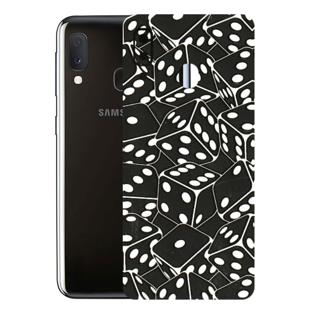 Samsung A/S Series Phone Skins (All Models) - Big Black Dices - 3D Embossed Finish (L-106) Samsung Galaxy A20E