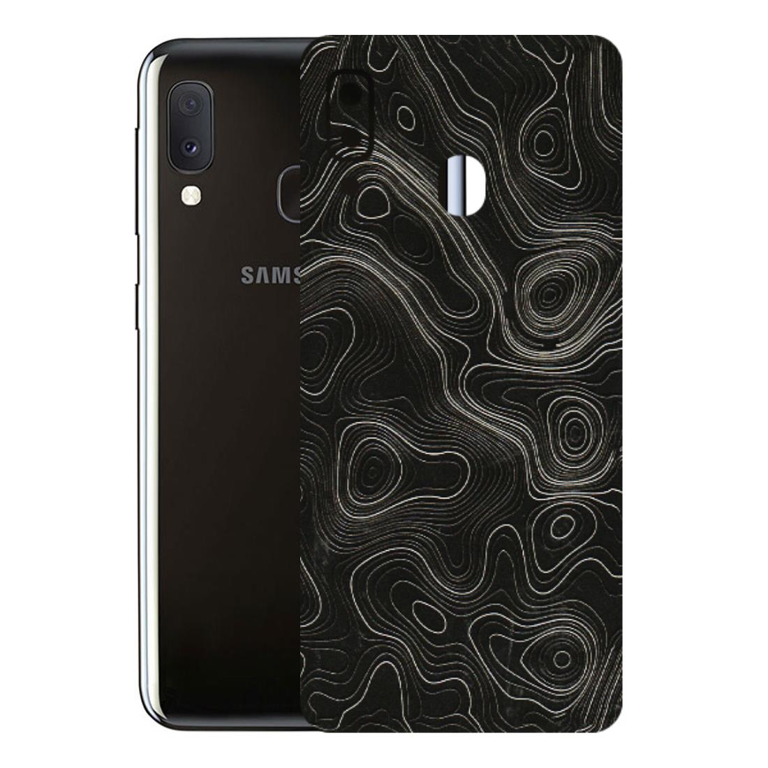 Samsung A/S Series Phone Skins (All Models) - Black Swirl - 3D Embossed Finish (L-196) Samsung Galaxy A20E