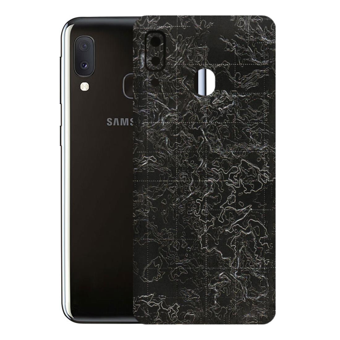 Samsung A/S Series Phone Skins (All Models) - Black map Texture - 3D Embossed Finish (L-201) Samsung Galaxy A20E