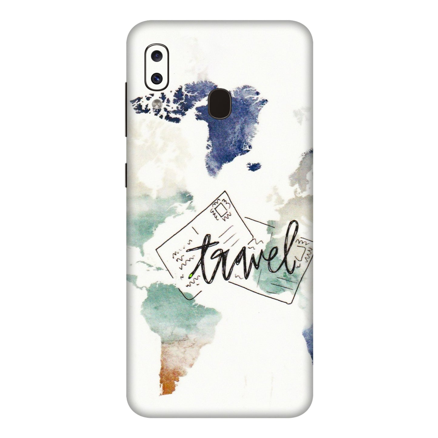 Samsung A/S Series Phone Skins (All Models) - Travel The World - 3D Embossed Finish (L-232) Samsung Galaxy A20E