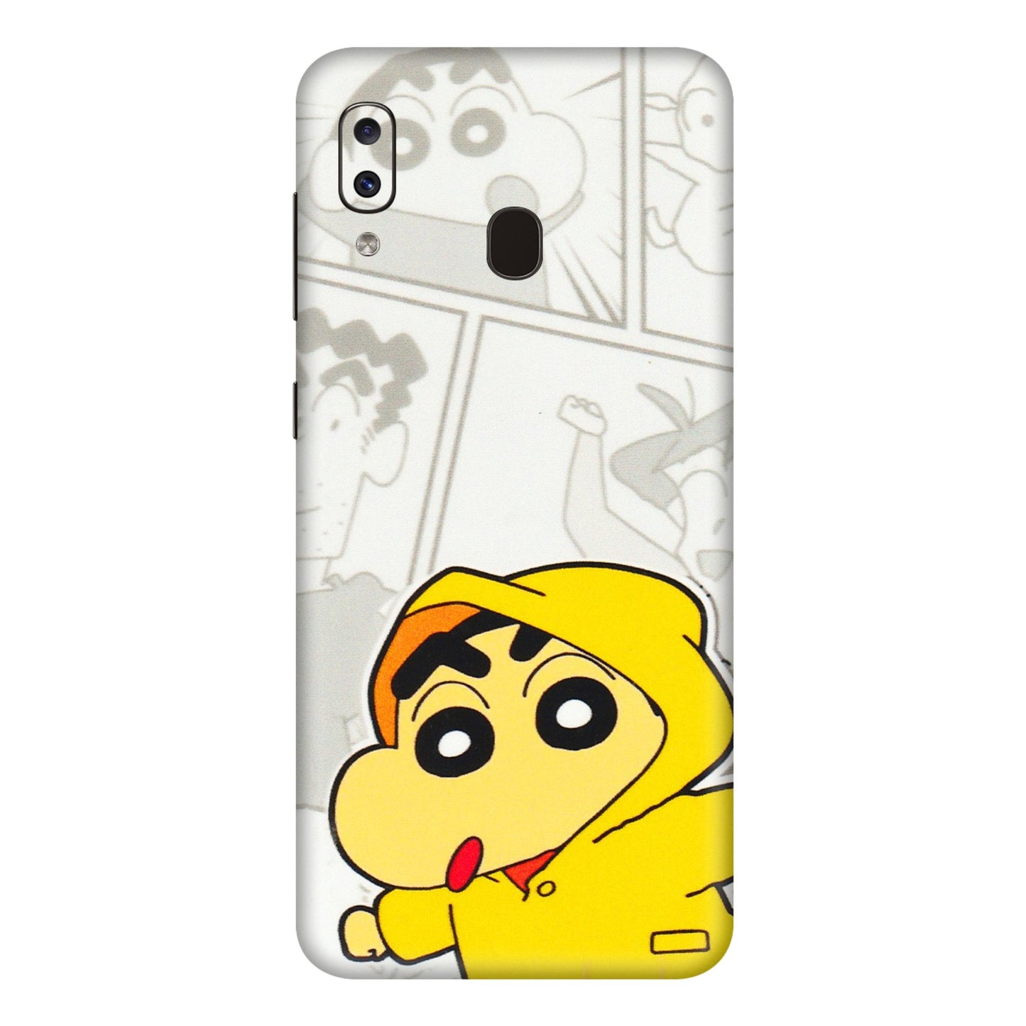 Samsung A/S Series Phone Skins (All Models) - Yellow Shinchan Comic - 3D Embossed Finish (L-246) Samsung Galaxy A20E