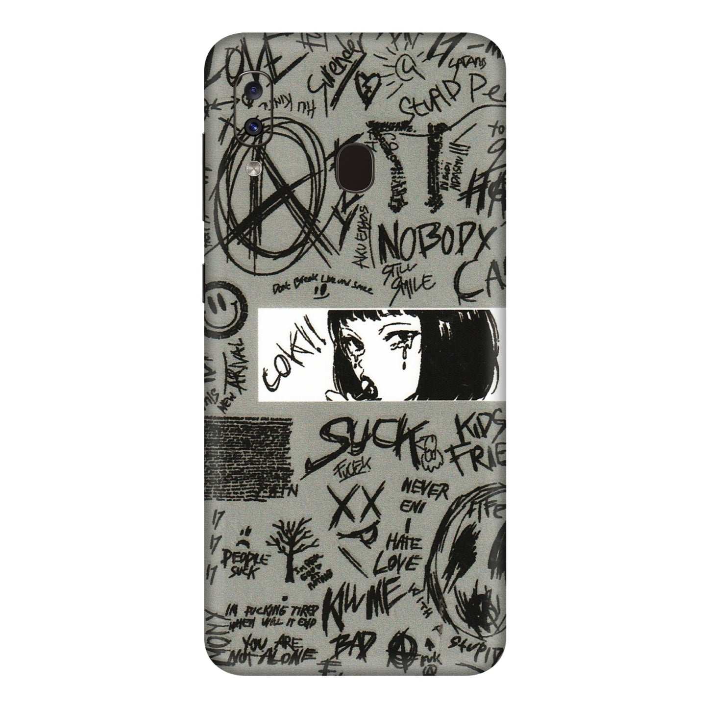 Samsung A/S Series Phone Skins (All Models) - Never Have Love Anime - 3D Embossed Finish (L-260) Samsung Galaxy A20E