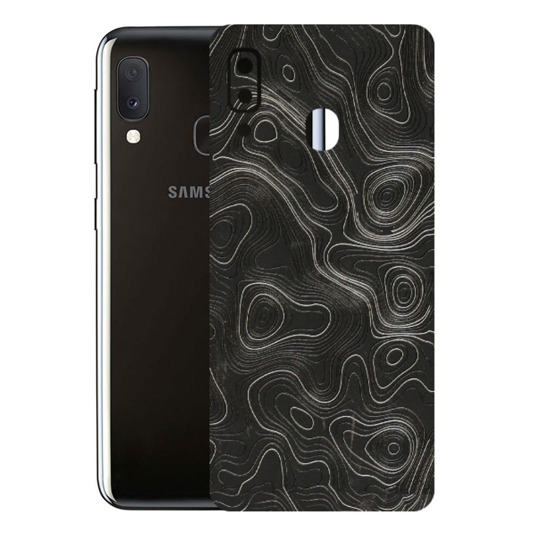Samsung A/S Series Phone Skins (All Models) - Abstract White Line Map - 3D Embossed Finish (L-269) Samsung Galaxy A20E