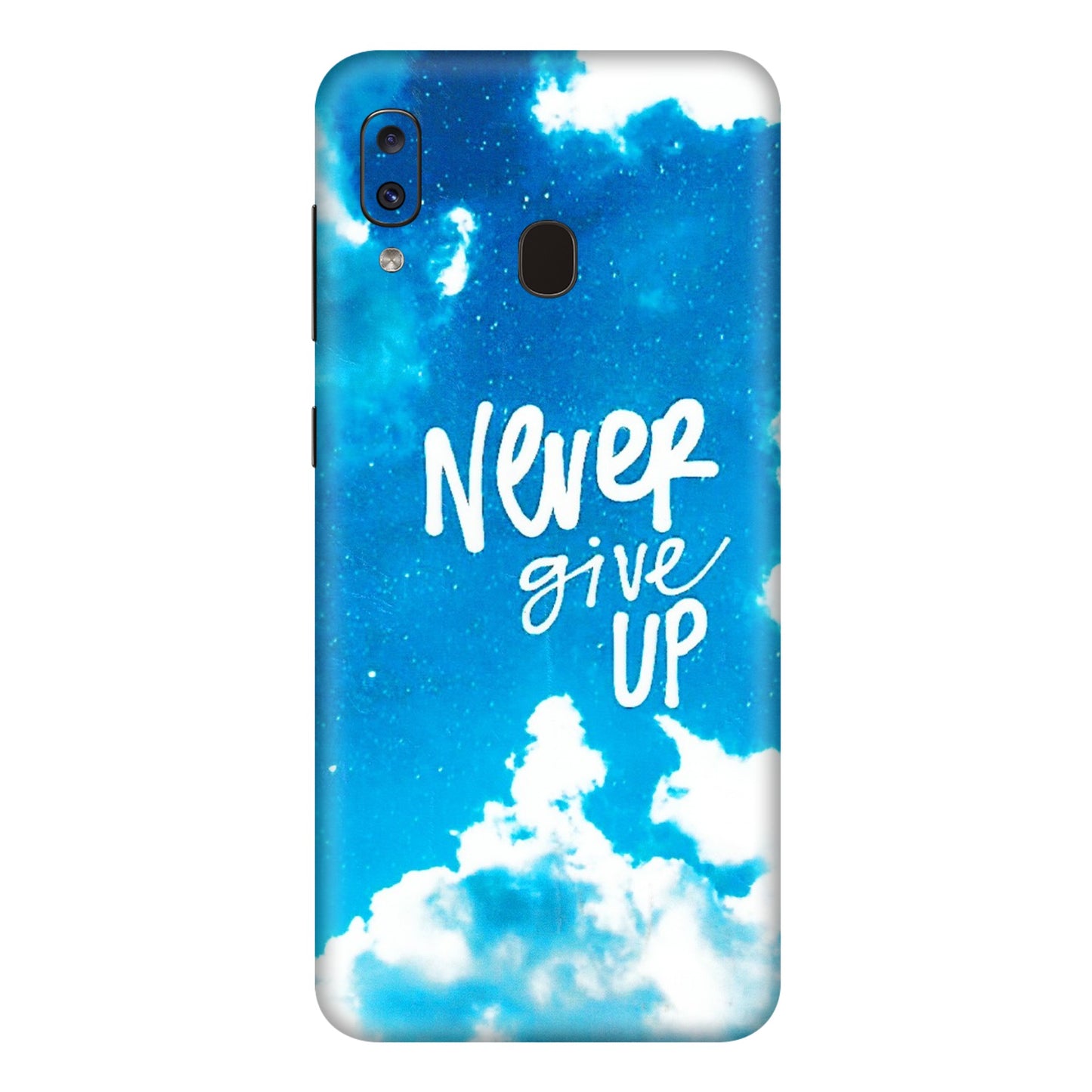 Samsung A/S Series Phone Skins (All Models) - Never Give Up - 3D Embossed Finish (L-279) Samsung Galaxy A20E