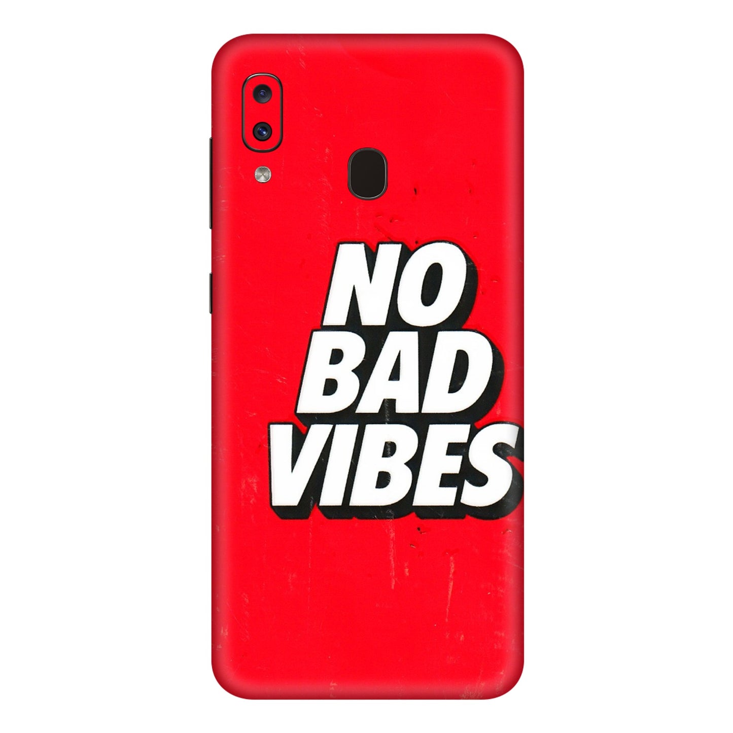 Samsung A/S Series Phone Skins (All Models) - No Bad Vibes - 3D Embossed Finish (L-280) Samsung Galaxy A20E