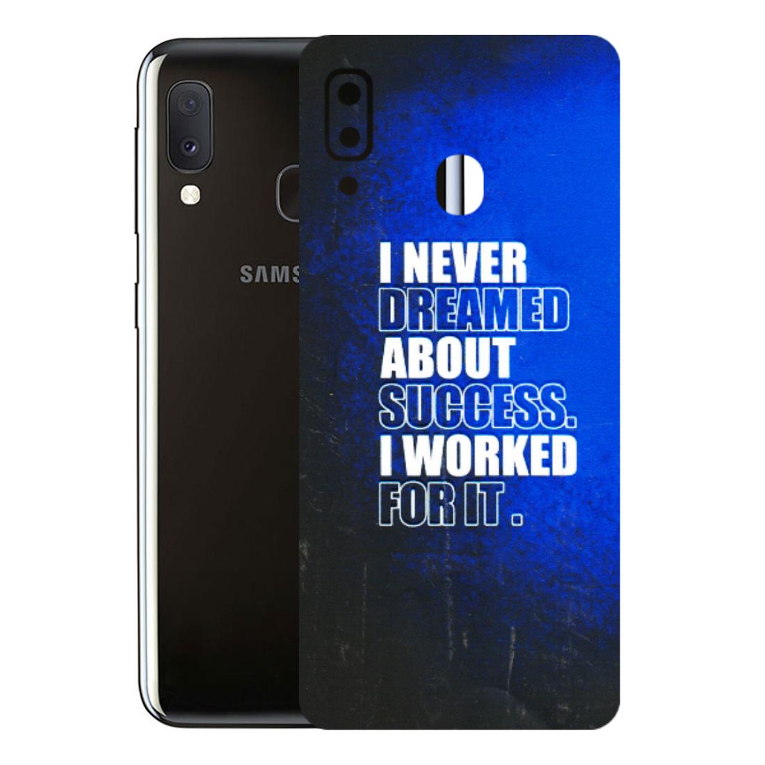 Samsung A/S Series Phone Skins (All Models) - I Never Dreamed About Success - 3D Embossed Finish (L-283) Samsung Galaxy A20E