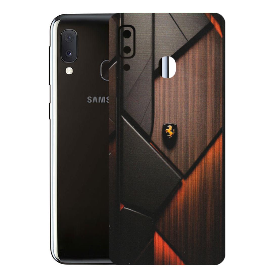 Samsung A/S Series Phone Skins (All Models) - Lambo Beauty Wood Pattern Sober - Matte Finish (M-51) Samsung Galaxy A20E
