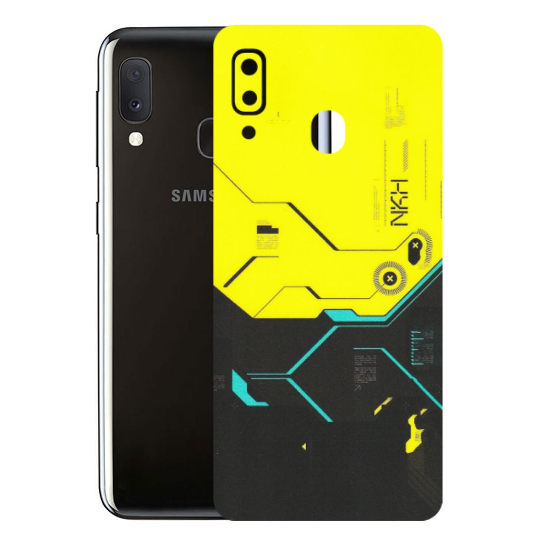 Samsung A/S Series Phone Skins (All Models) - Black Yellow Technica - Matte Finish (M-53) Samsung Galaxy A20E