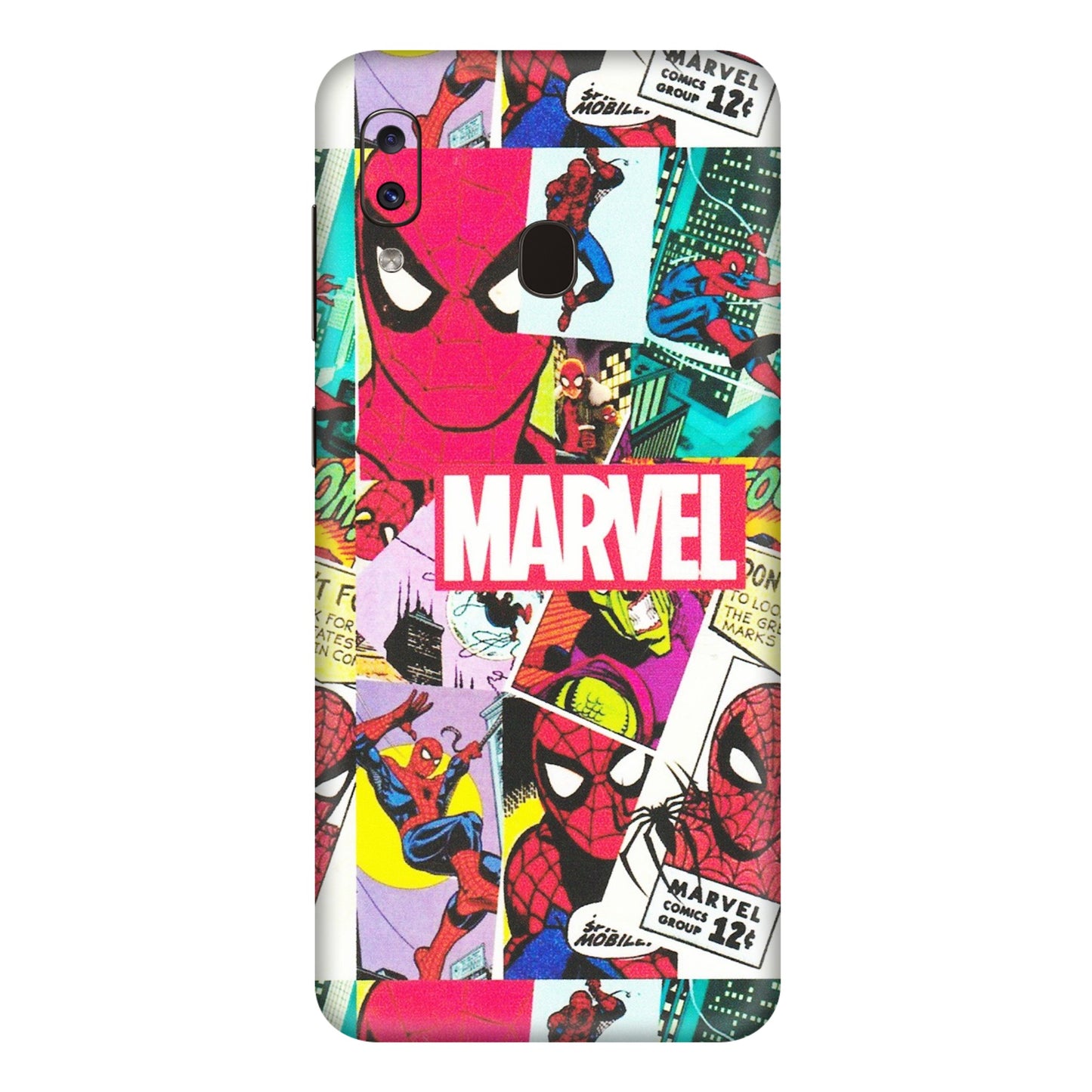 Samsung A/S Series Phone Skins (All Models) - Marvel Comic Spiderman Grafitti - Matte Finish (M-72) Samsung Galaxy A20E