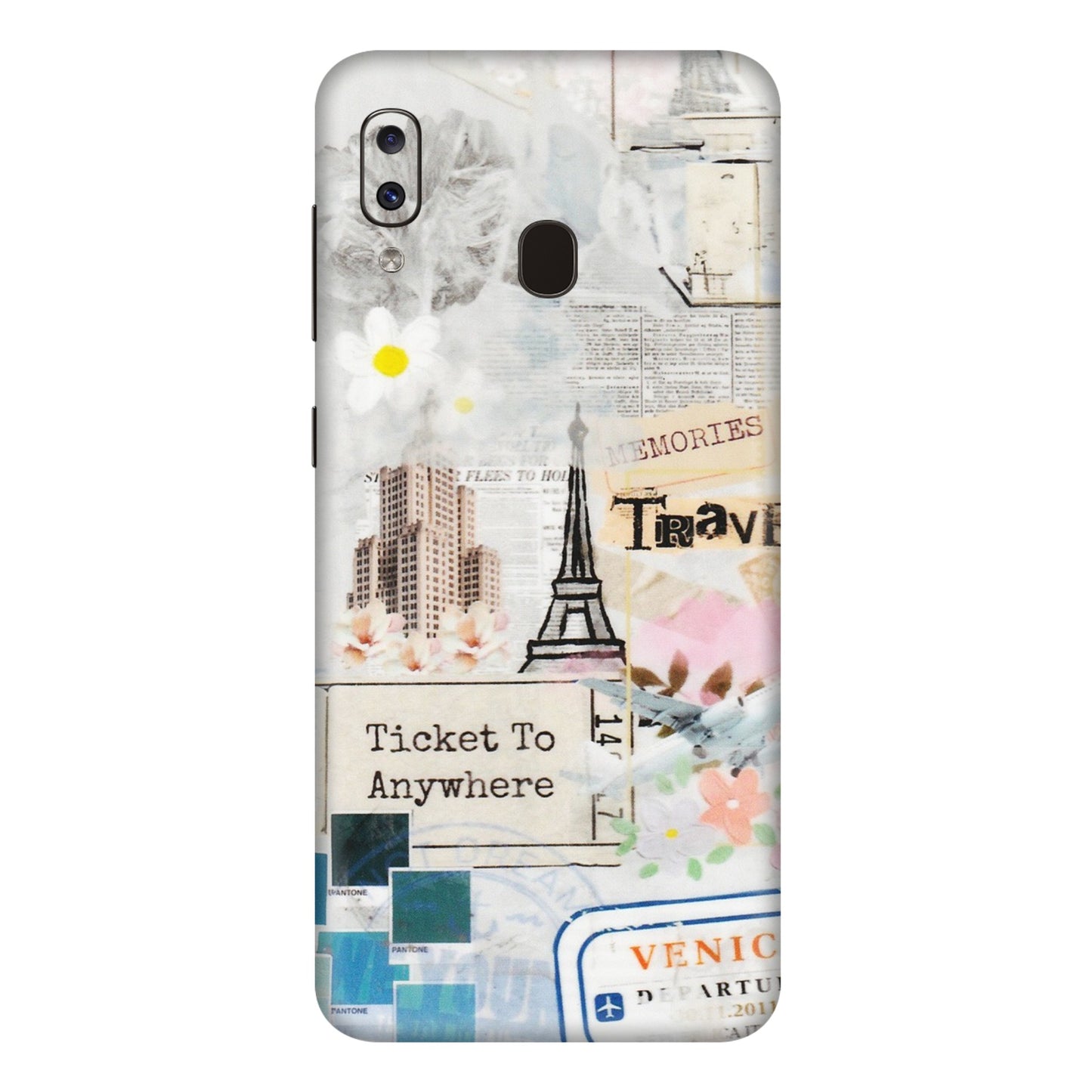 Samsung A/S Series Phone Skins (All Models) - Travel Memories - Transparent Finish (T-09) Samsung Galaxy A20E