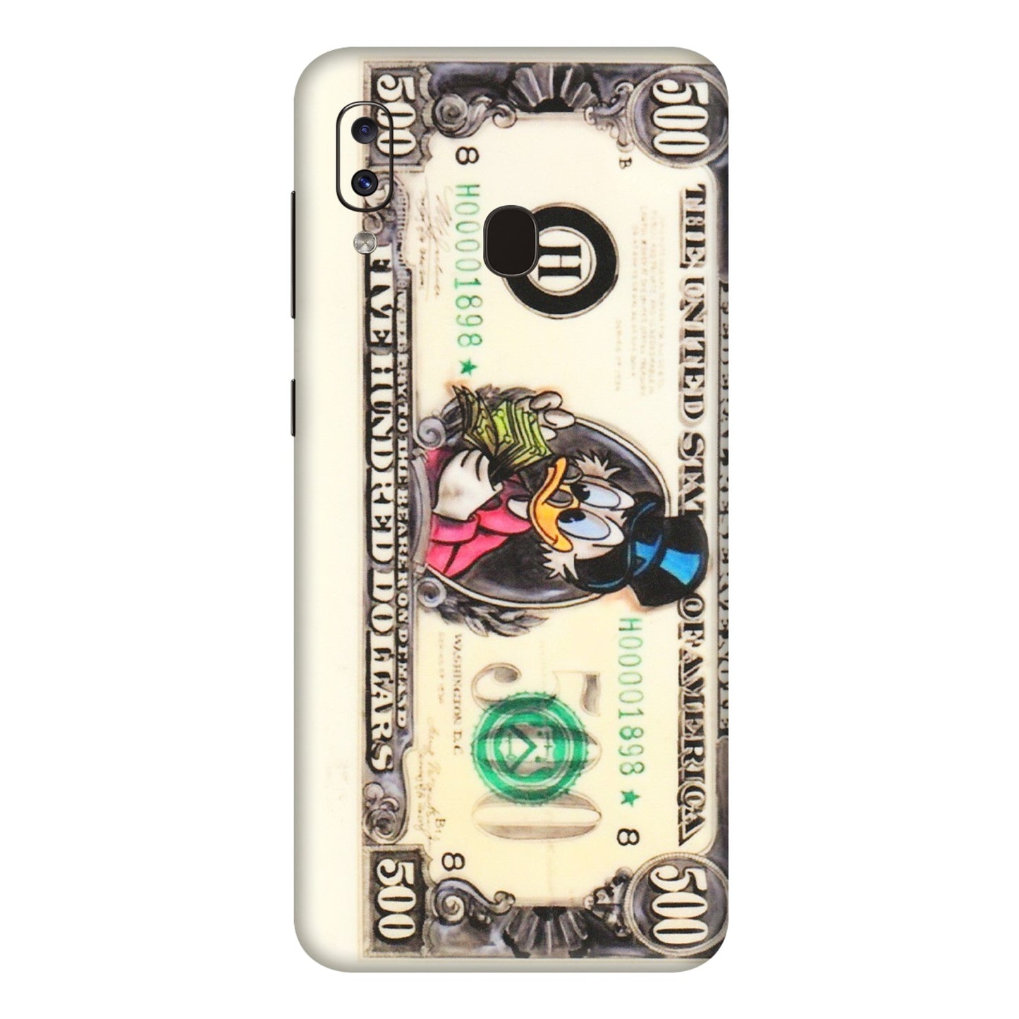 Samsung A/S Series Phone Skins (All Models) - Five Hundred Dollar Duck - Transparent Finish (T-15) Samsung Galaxy A20E