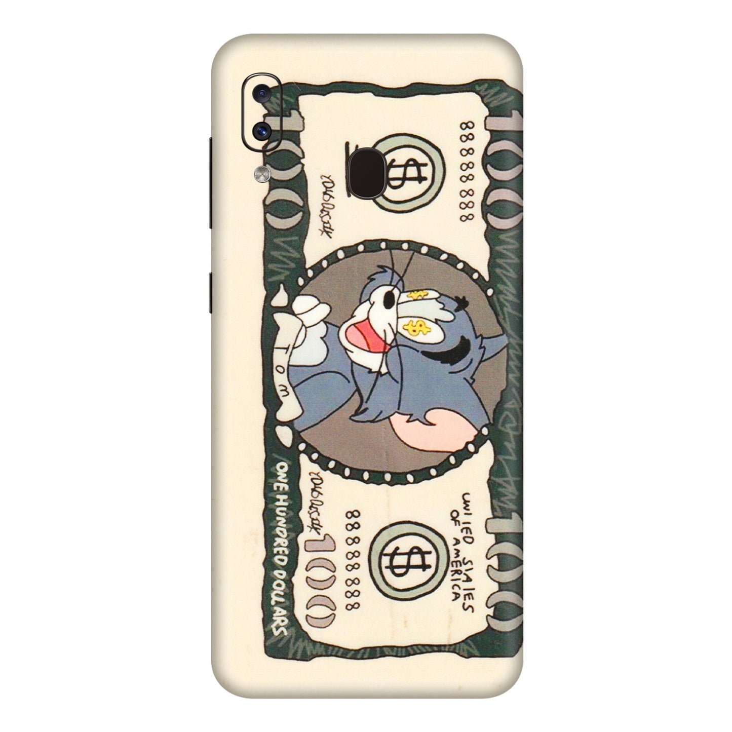 Samsung A/S Series Phone Skins (All Models) - One Hundred Dollar Tom - Transparent Finish (T-16) Samsung Galaxy A20E