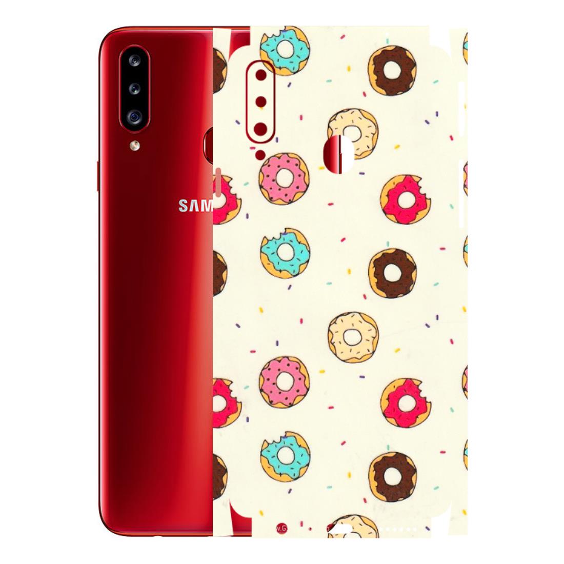 Samsung A/S Series Phone Skins (All Models) - Mini Donuts Doodle Art - 3D Embossed Finish (L-122) Samsung Galaxy A20S