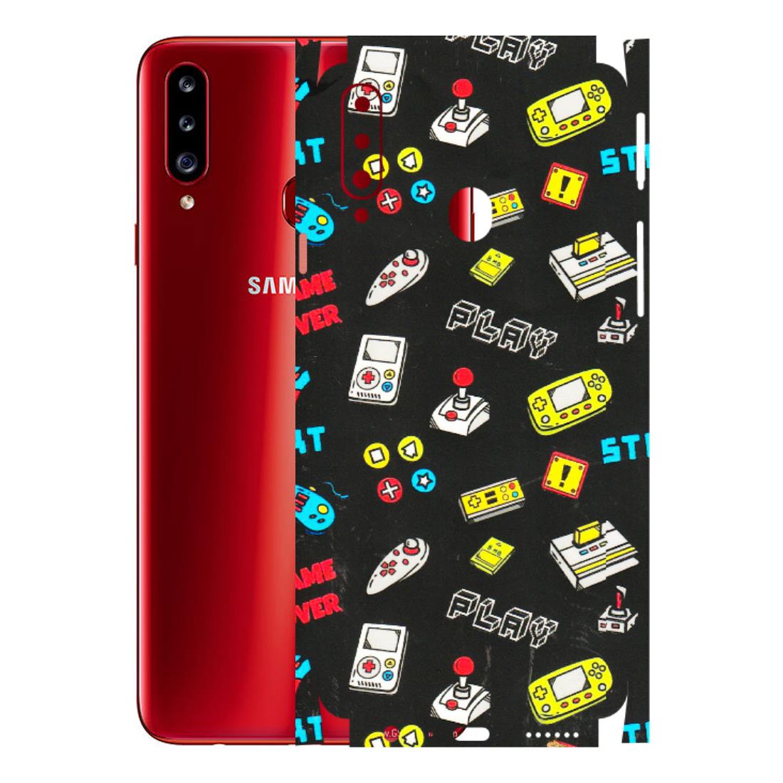 Samsung A/S Series Phone Skins (All Models) - Gaming Doodles - 3D Embossed Finish (L-224) Samsung Galaxy A20S