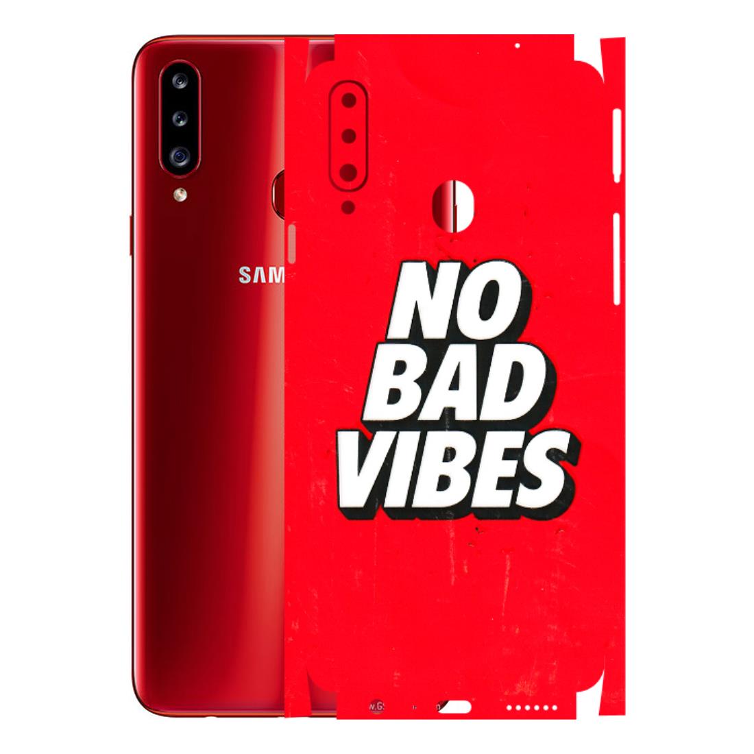 Samsung A/S Series Phone Skins (All Models) - No Bad Vibes - 3D Embossed Finish (L-280) Samsung Galaxy A20S