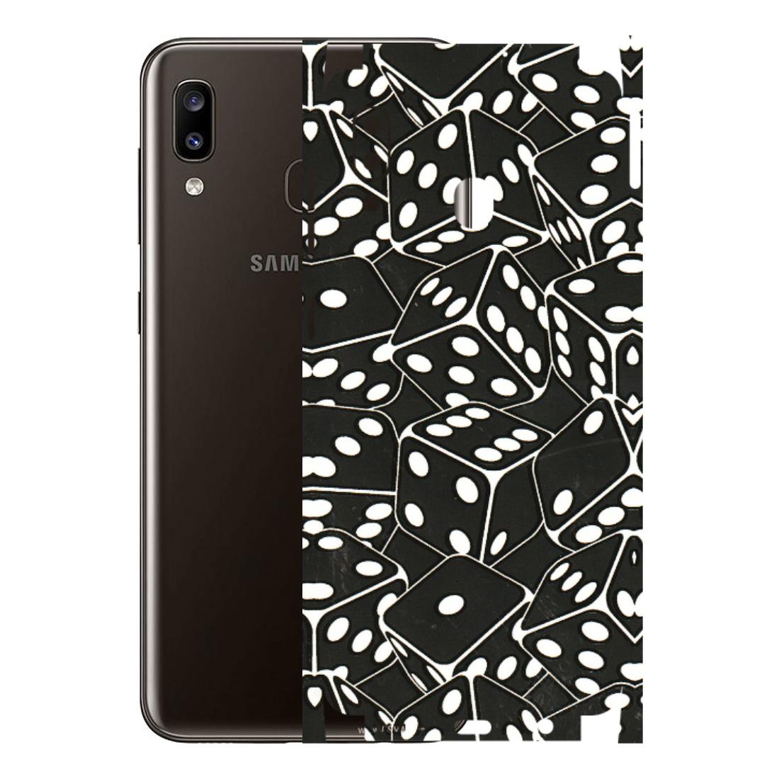 Samsung A/S Series Phone Skins (All Models) - Big Black Dices - 3D Embossed Finish (L-106) Samsung Galaxy A20