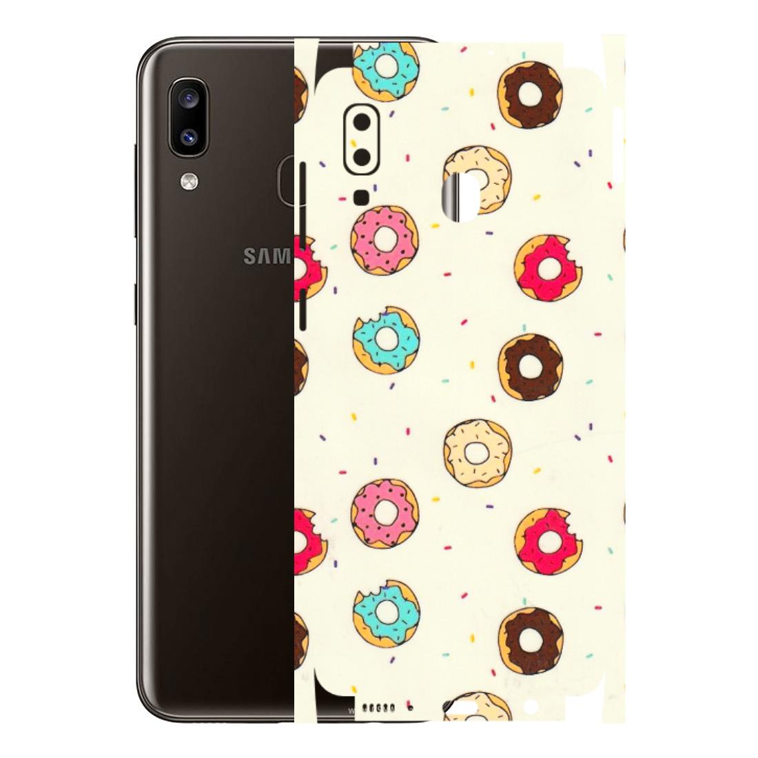 Samsung A/S Series Phone Skins (All Models) - Mini Donuts Doodle Art - 3D Embossed Finish (L-122) Samsung Galaxy A20