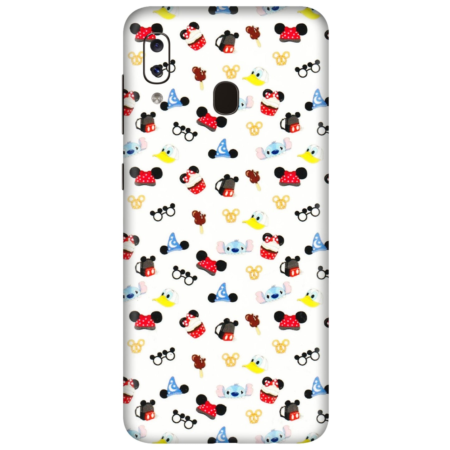 Samsung A/S Series Phone Skins (All Models) - Minnie Mouse & Donald Doodles s - 3D Embossed Finish (L-194) Samsung Galaxy A20