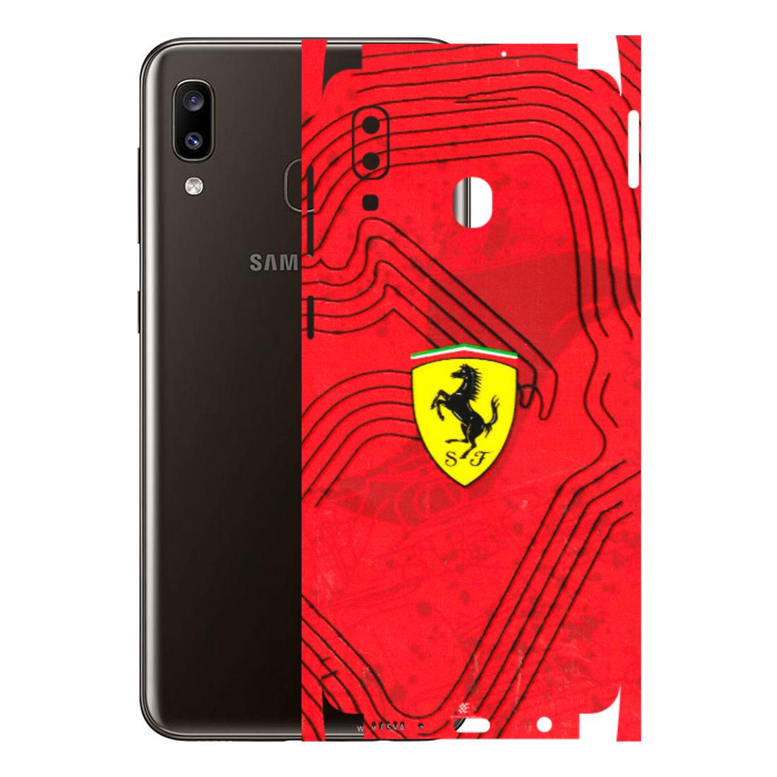 Samsung A/S Series Phone Skins (All Models) - Red Ferrari Logo Stylish - 3D Embossed Finish (L-238) Samsung Galaxy A20