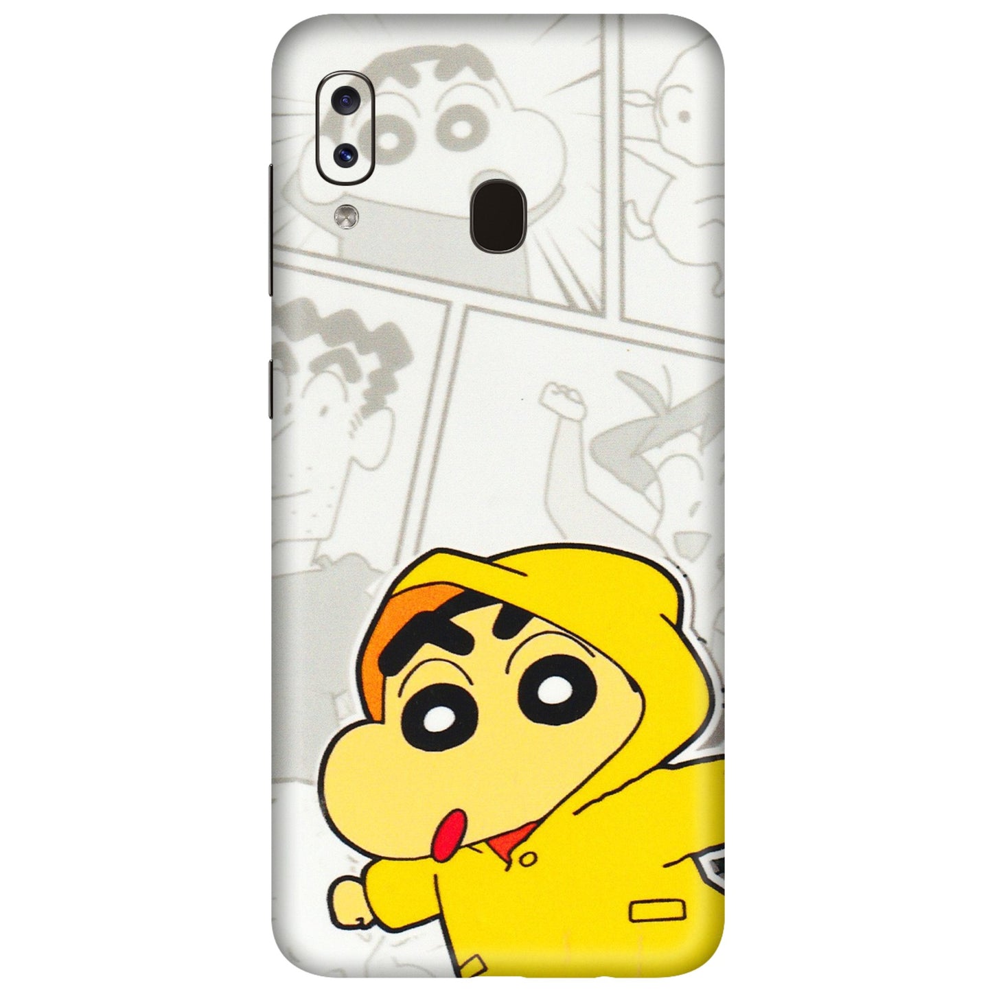 Samsung A/S Series Phone Skins (All Models) - Yellow Shinchan Comic - 3D Embossed Finish (L-246) Samsung Galaxy A20