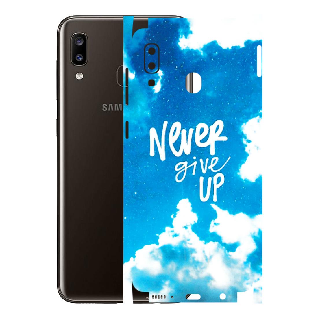 Samsung A/S Series Phone Skins (All Models) - Never Give Up - 3D Embossed Finish (L-279) Samsung Galaxy A20
