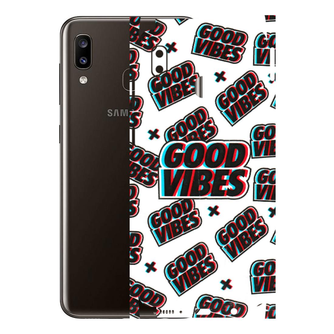 Samsung A/S Series Phone Skins (All Models) - Good Vibes - 3D Embossed Finish (L-282) Samsung Galaxy A20