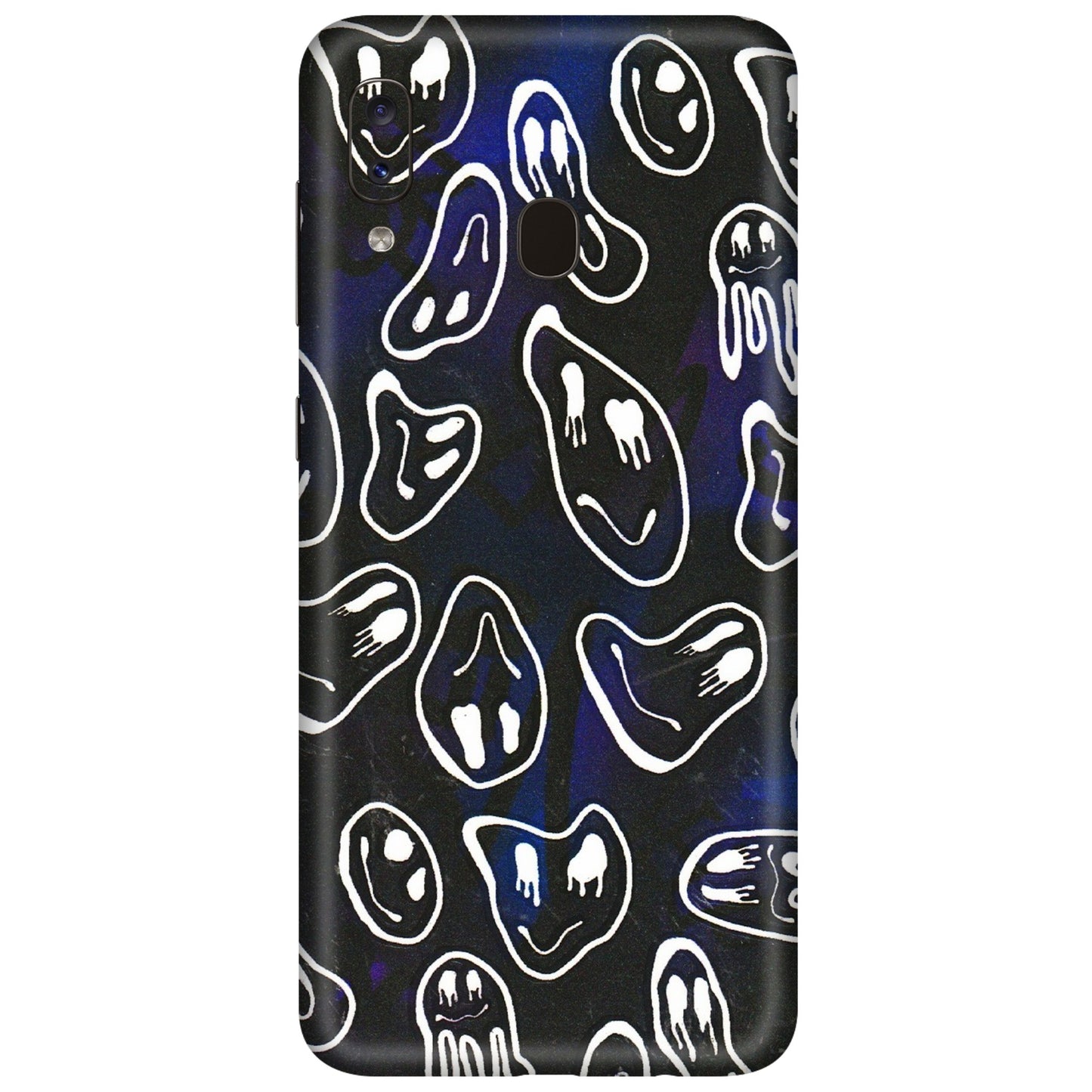 Samsung A/S Series Phone Skins (All Models) - Distorted Smileys - 3D Embossed Finish (L-92) Samsung Galaxy A20
