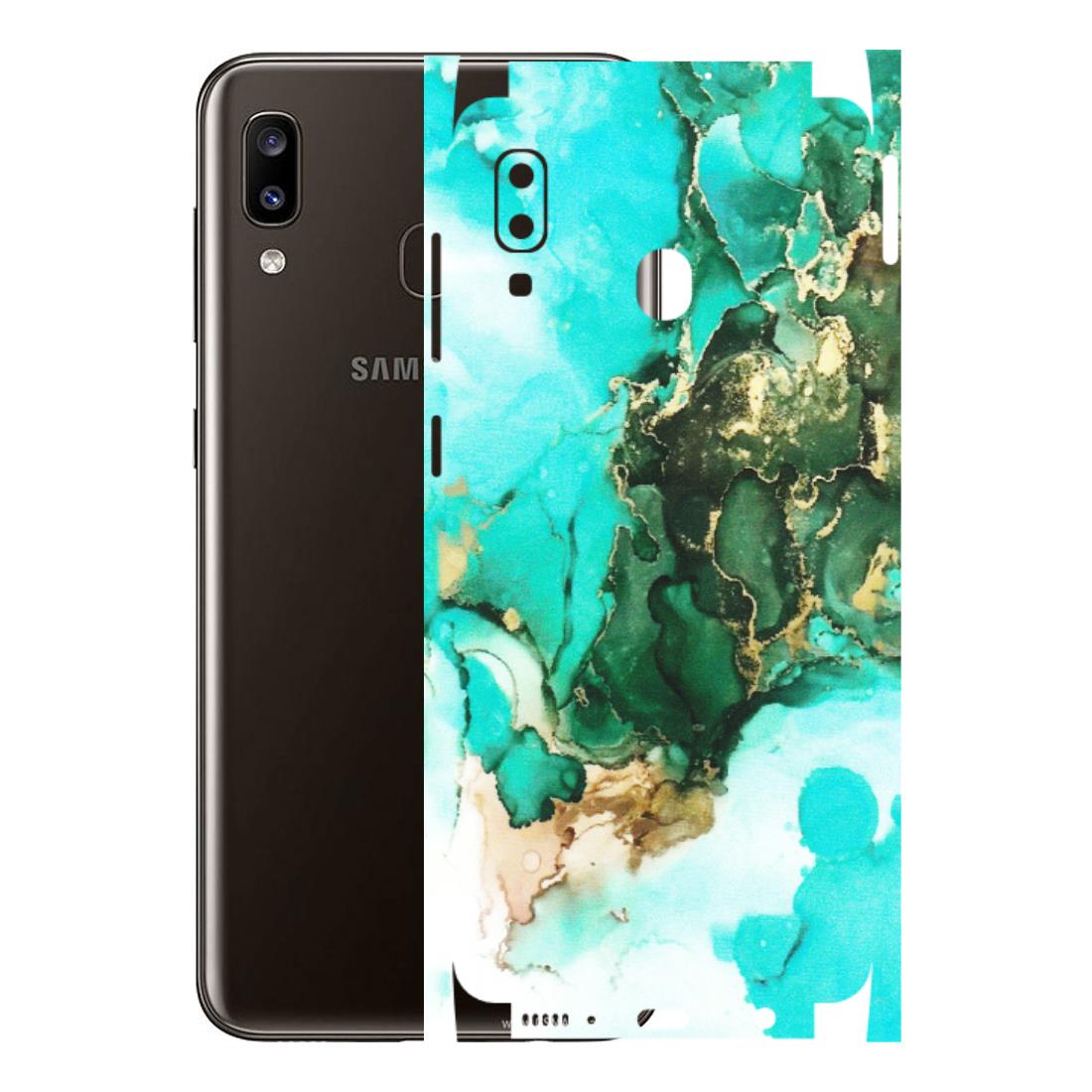 Samsung A/S Series Phone Skins (All Models) - The Blue Gold Marble - Matte Finish (M-124) Samsung Galaxy A20