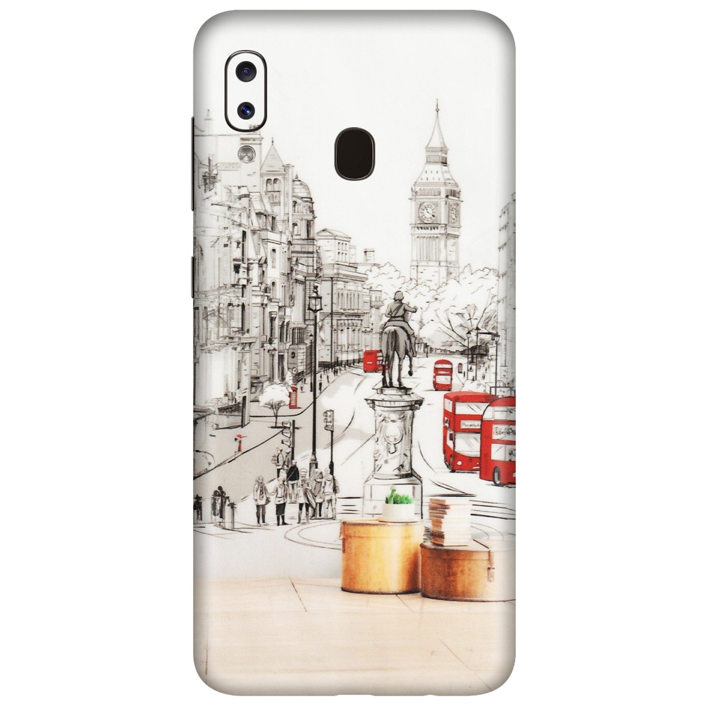 Samsung A/S Series Phone Skins (All Models) - London Street - Transparent Finish (T-02) Samsung Galaxy A20