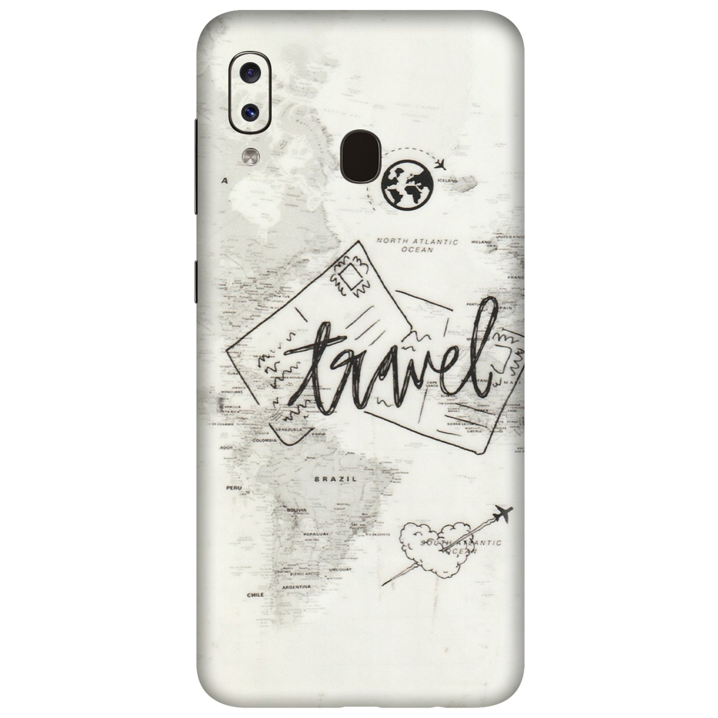 Samsung A/S Series Phone Skins (All Models) - Travel Ticket - Transparent Finish (T-06) Samsung Galaxy A20