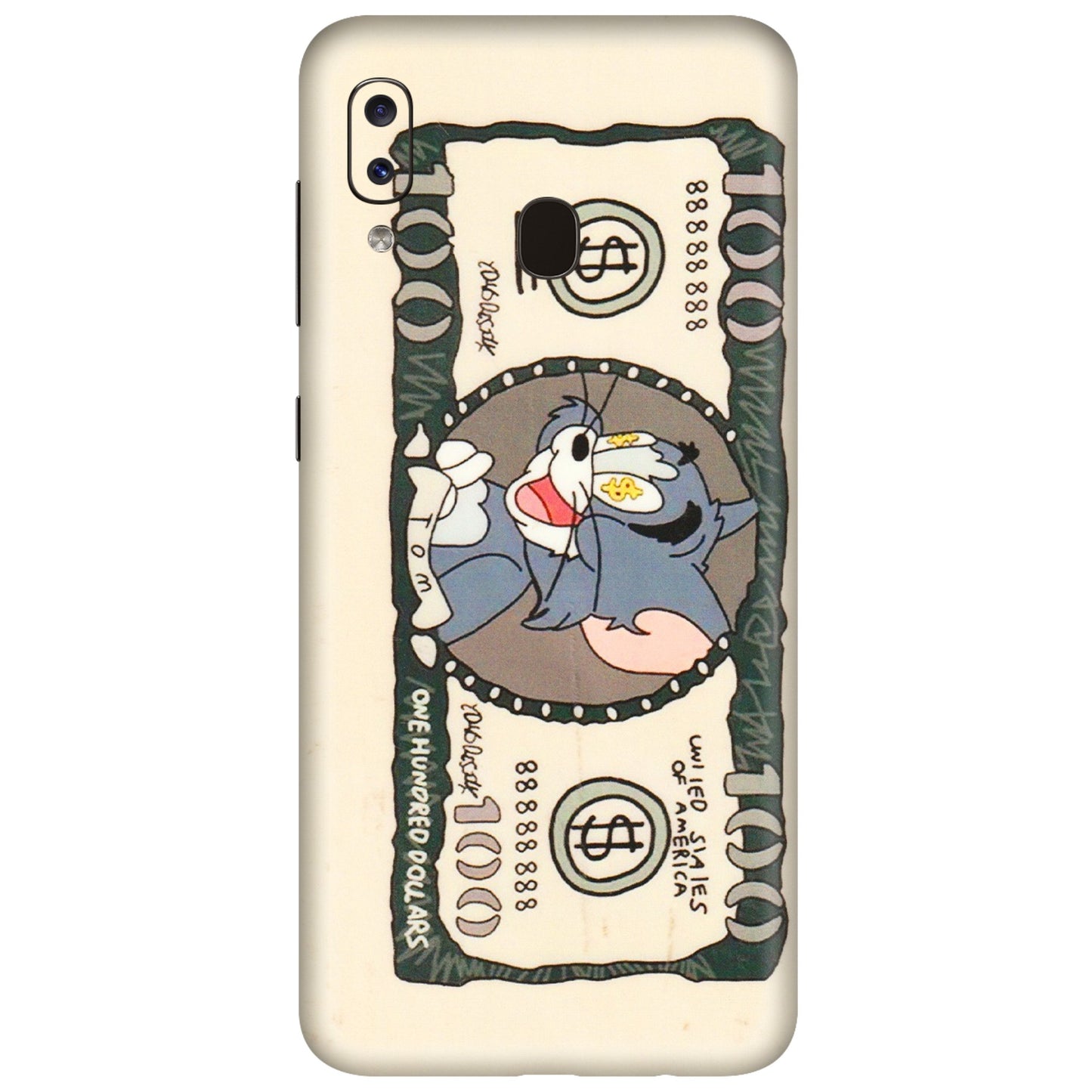 Samsung A/S Series Phone Skins (All Models) - One Hundred Dollar Tom - Transparent Finish (T-16) Samsung Galaxy A20