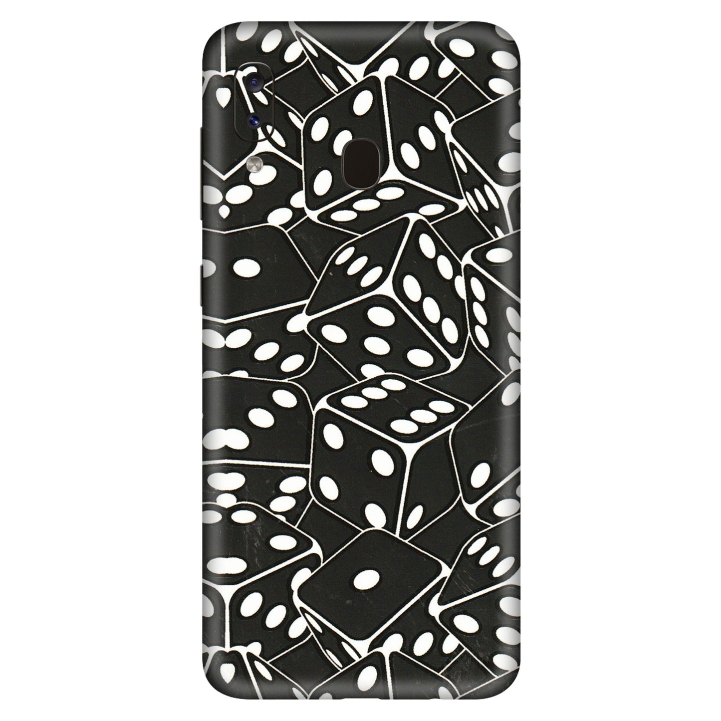 Samsung A/S Series Phone Skins (All Models) - Big Black Dices - 3D Embossed Finish (L-106) Samsung Galaxy A20S
