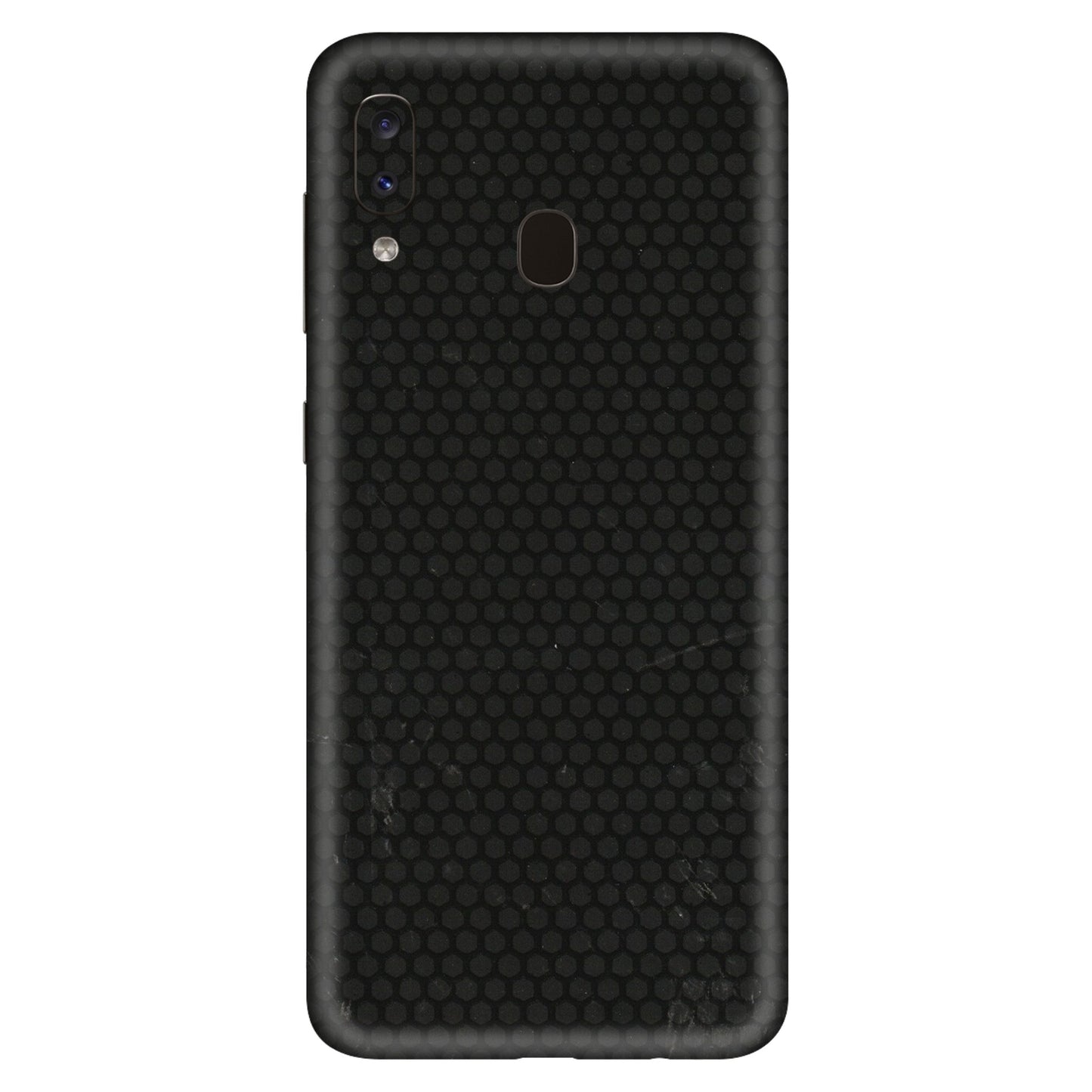 Samsung A/S Series Phone Skins (All Models) - Black honeycomb - 3D Embossed Finish (L-114) Samsung Galaxy A20S