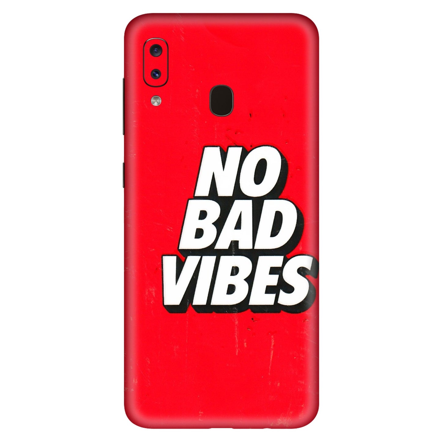 Samsung A/S Series Phone Skins (All Models) - No Bad Vibes - 3D Embossed Finish (L-280) Samsung Galaxy A20S
