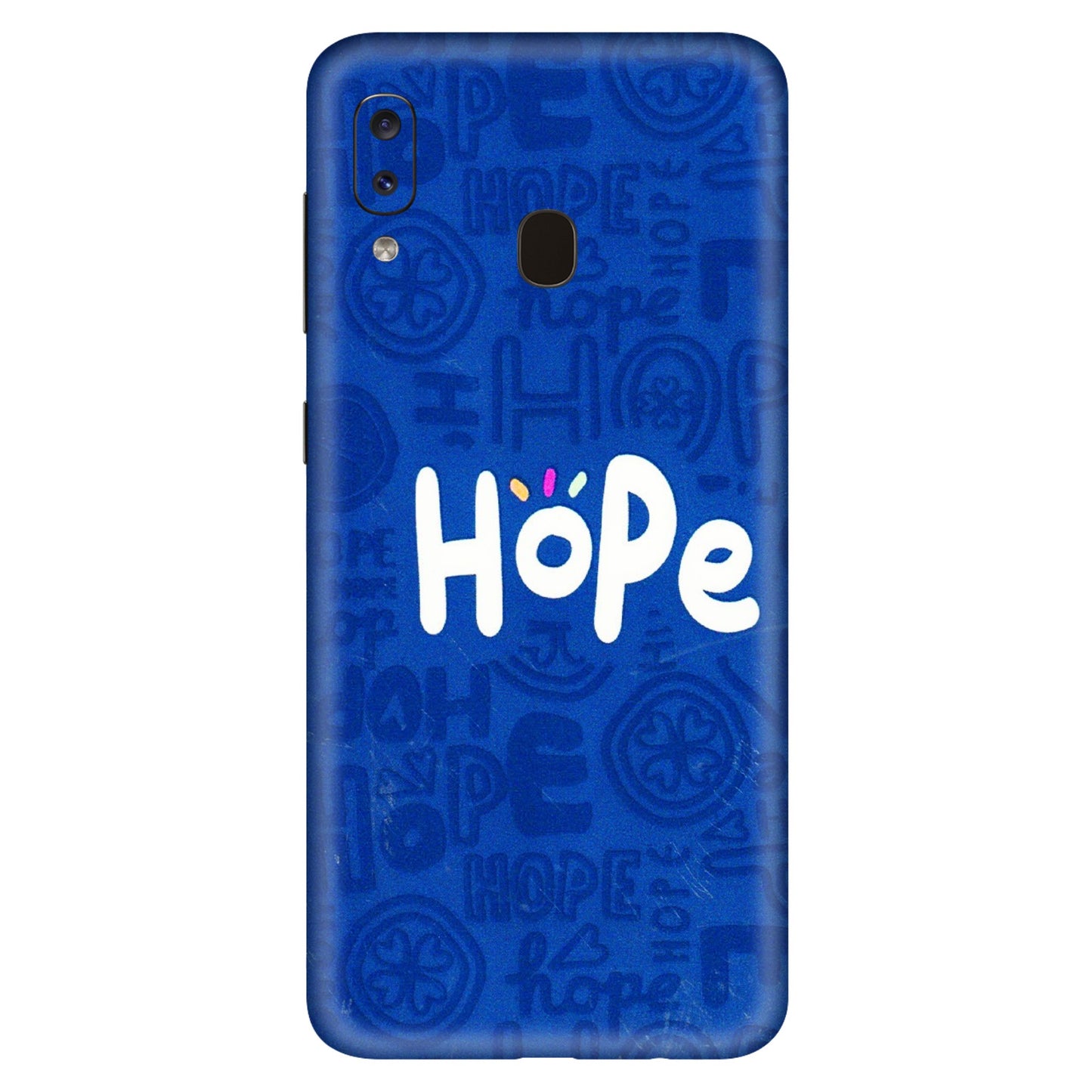 Samsung A/S Series Phone Skins (All Models) - Hope Doodles Blue - 3D Embossed Finish (L-43) Samsung Galaxy A20S