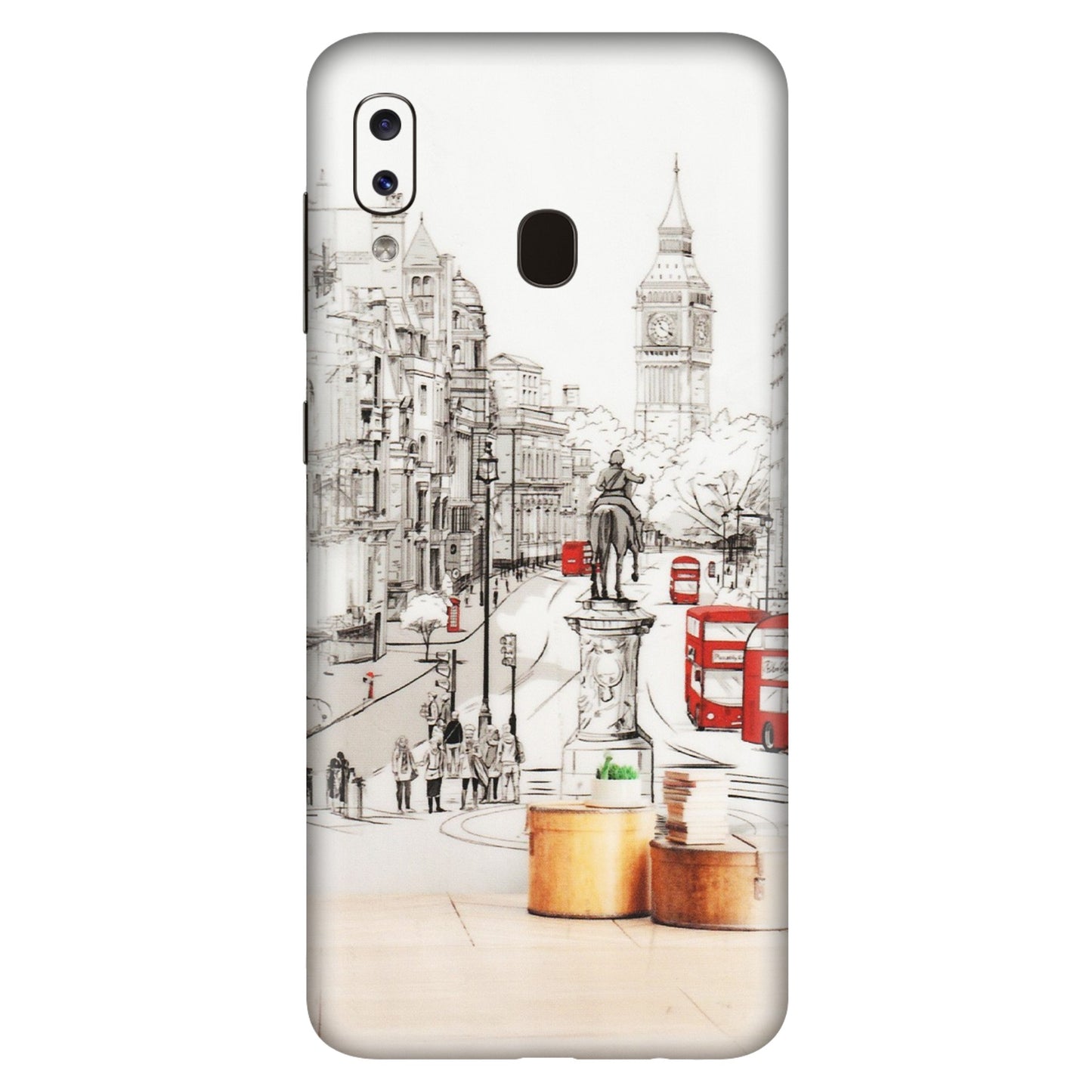 Samsung A/S Series Phone Skins (All Models) - London Street - Transparent Finish (T-02) Samsung Galaxy A20S