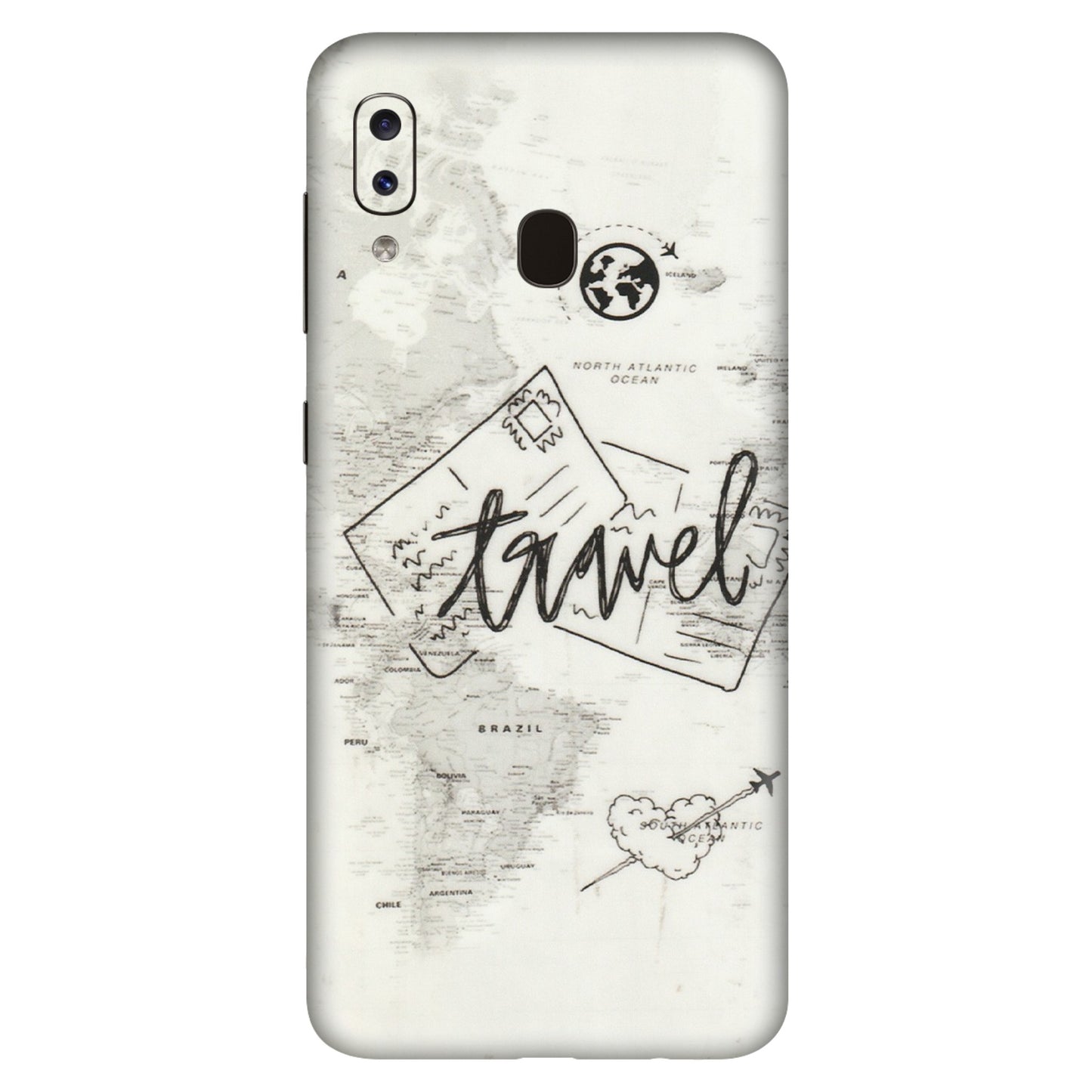Samsung A/S Series Phone Skins (All Models) - Travel Ticket - Transparent Finish (T-06) Samsung Galaxy A20S