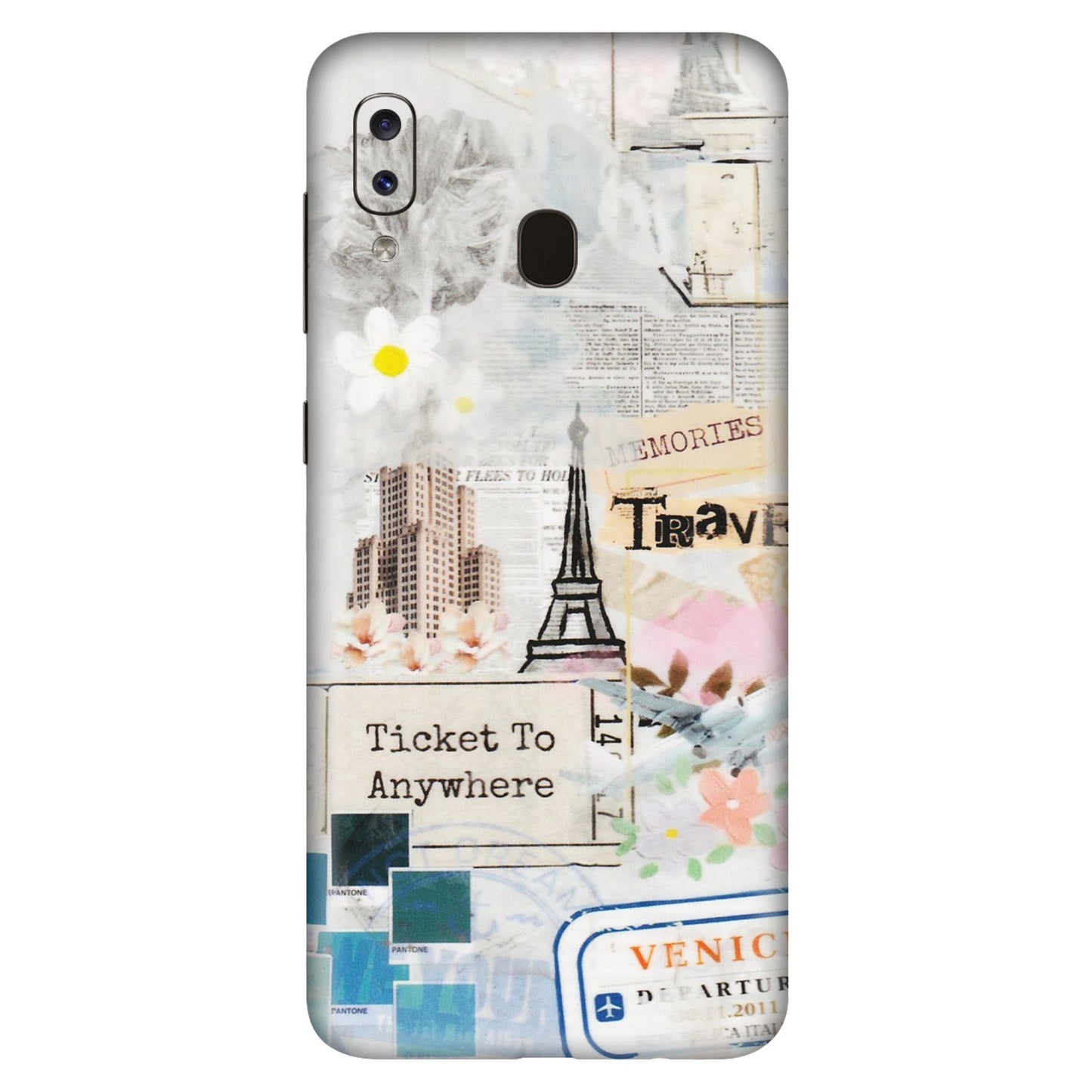 Samsung A/S Series Phone Skins (All Models) - Travel Memories - Transparent Finish (T-09) Samsung Galaxy A20S
