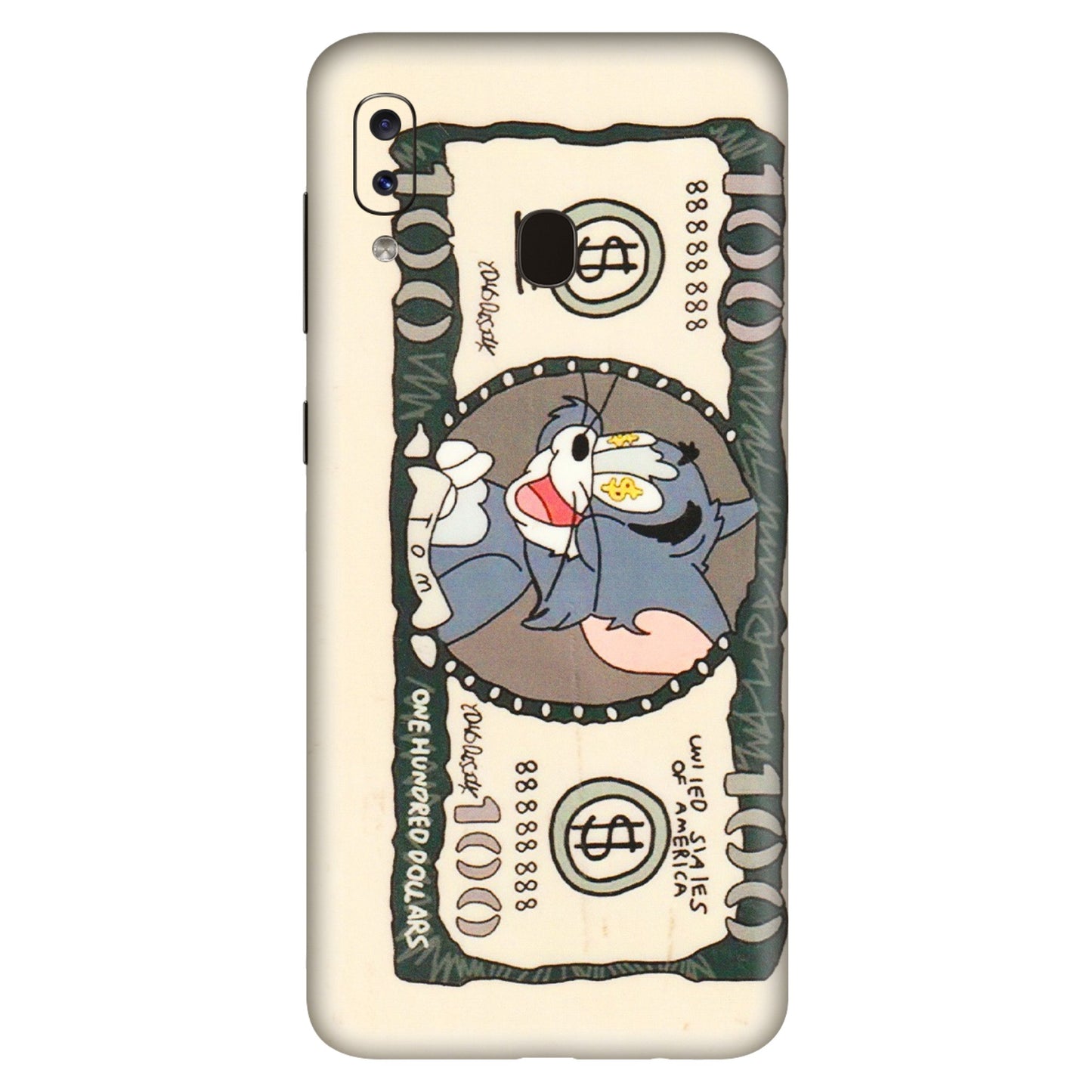 Samsung A/S Series Phone Skins (All Models) - One Hundred Dollar Tom - Transparent Finish (T-16) Samsung Galaxy A20S