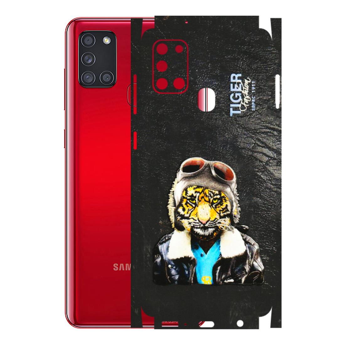Samsung A/S Series Phone Skins (All Models) - Rider Tiger - 3D Embossed Finish (L-113) Samsung Galaxy A21S
